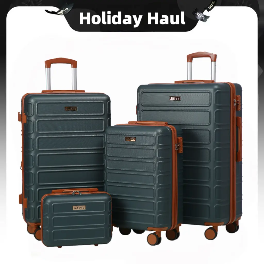 AAIVV 4 Piece Luggage Set, Durable Expandable Hardside Suitcase