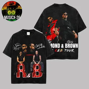 [X-26] The R&B Tour 2026 : Raymond & Brown Graphic Premium Cotton T-Shirt, R&B Music Duo Graphic Tee, Urban Hip Hop Soul Streetwear Shirt, Concert Tour Merch, Gift for R&B Fans, Vintage Music Tee