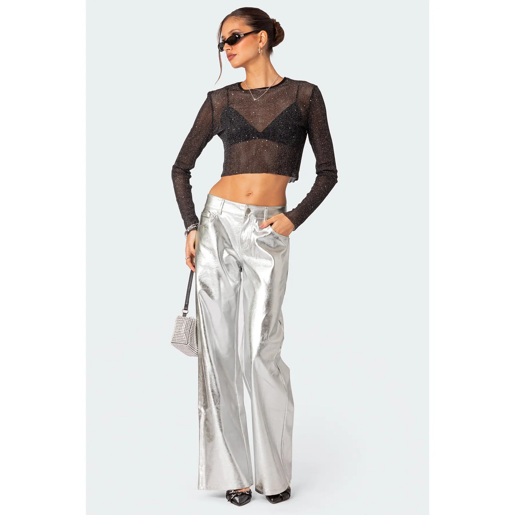 Kim Metallic Faux Leather Pants Kim Metallic Faux Leather Pants