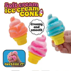 Ice Cream Squeeze Squishy, Ice Cream Squishy, Needoh Slow Rise Sensory Fidget Toy, Stress Relief Toy