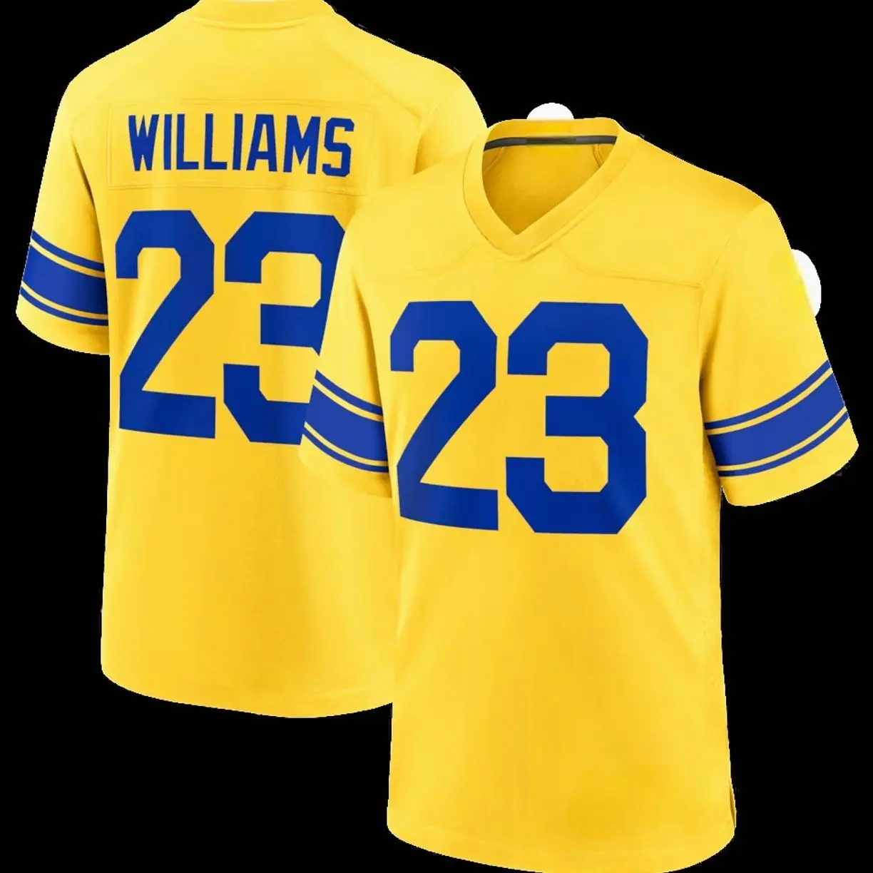 Unisex Football inspired by Williams 23 Los Angeles  Classic Sol Game Jersey - Yellow