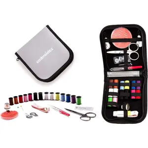 Sewing Kit - Home Travel & Emergencies - Quality Notions Scissor Thread - Great Gift - Compact Design with Elastic Gripper - Ideal for Quick Repairs