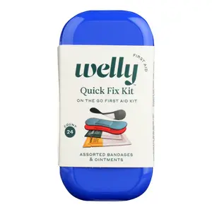 Welly First Aid, Quick Fix Kit On The Go Travel First Aid Kit Bandages And Ointments, 1 Each, 24 ct