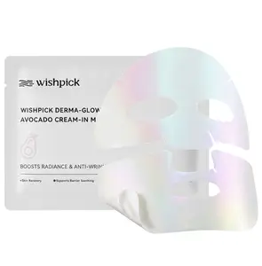Wishpick Derma-Glow PDRN Avocado Cream-In Mask 4 Pack Boosts Radiance Anti-Wrinkle with PDRN & Avocado Ingredients for Effective Skincare