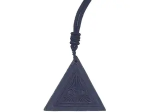 Emf Protection Triangle Eye of Horus Shungite Pendant,Eye of God Shungite Necklace EMF Blocker Necklace