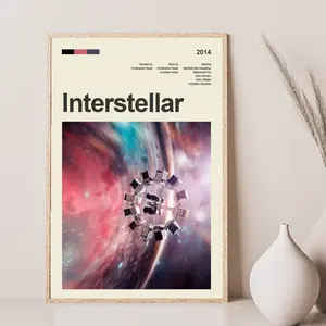 Aglined Explore Stunning Mid Century Modern Wall Art With Unframed Interstellar Movie Poster Collection For Cinema Enthusiasts