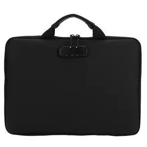 13 Accordion Pocket Fireproof Document Box with Lock Expanding File Folder Large Capacity Portable File Storage Case for Offices Business Travel Meeting