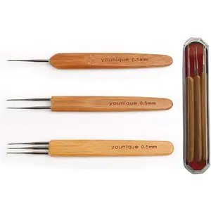 Dreadlocks Crochet Hooks for Hair 0.5mm (1 hook, 2 hooks, 3 hooks) Crochet  for Hair Dreadlock Hair Weaving Dreadlock Hooks Tool Set