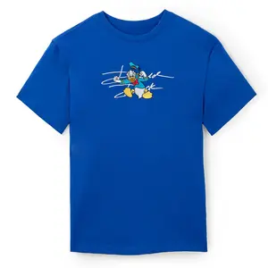 Disney Store Donald Duck Embroidered T-Shirt for Men Disney Store Donald Duck Embroidered T-Shirt for Men