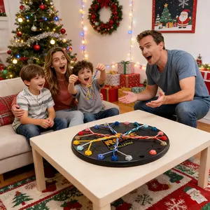 Colorful Interactive Logic Game Rope Untangling Table Game 1 Set Durable Round Logic Puzzle Board Parent-child Interactive Colorful Educational Toy for Kids  Family Travel Party Game Colorful Twisted Tangler Rope Game Colorful Rope Untangling Puzzle Game