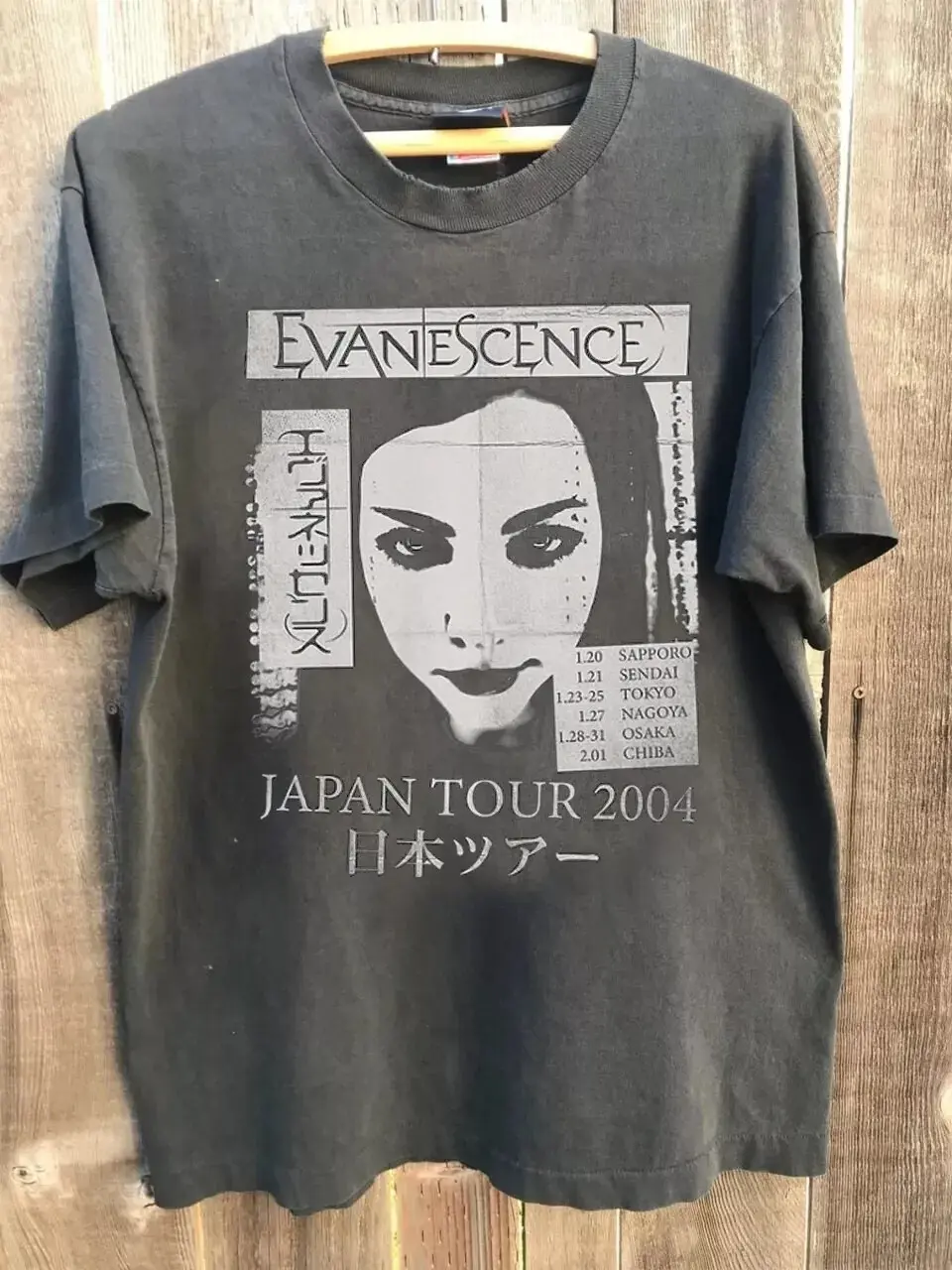 90s Remake Evanescence Japan Tour Charcoal Short Sleeve Unisex T