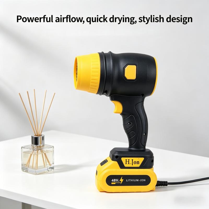 Cordless leaf blower, brushless dust collector, 3400 rpm, 21V mini dry blower fan, handheld electric dust collector for household cleaning, automobiles, outdoor use (tools only), US standard two plug Cordless leaf blower, brushless dust collector, 3400 rpm, 21V mini dry blower fan, handheld electric dust collector for household cleaning, automobiles, outdoor use (tools only), US standard two plug