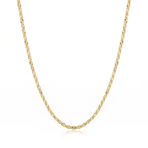 Nandudu 1pc 18K Gold Plated Chain Necklace for Women Men | Cuban Link Chain | Trendy Minimalist Jewelry