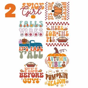 Fall 2 Premade Gang Sheet DTF 22x36 - High-Quality Printing on Thick Paper