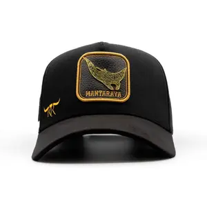 The King Ranch "Mantaraya" Cap - Black & Gold