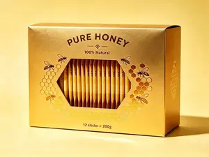 Organic Honey - 12 Sachet X 20g per  with Bee Pollen & Royal Jelly Sweet & Pure