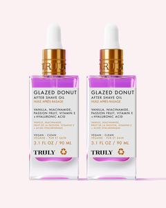 2-Pack Glazed Donut After Shave Oil – Ingrown Hair & Discoloration Treatment – Hydrates and Soothes Razor Burn with Vitamin E, Niacinamide & Hyaluronic Acid – Brightens Uneven Skin Tone on Legs, Underarms & Bikini Line – Toasted Vanilla Glaze Scent