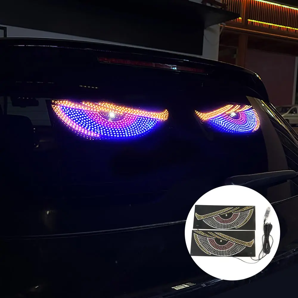 Car LED Devil Eye Decorative Light, 1 Count Car Rear Tail Light, Car Decorative Light, Universal Car Exterior Decoration Accessories