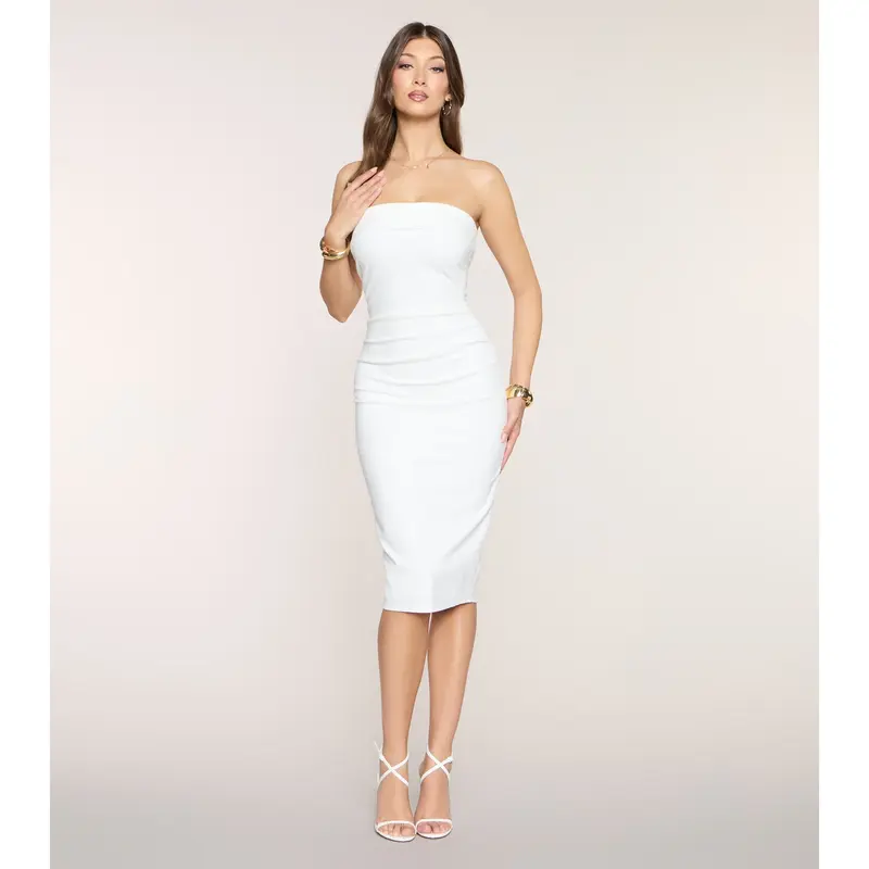 lady white strapless midi dress house of cb - TikTok Shop