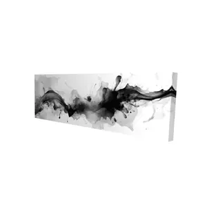 212 MAIN White Abstract Minimalist Wall Art Print - 20x60 in, 7.66 lbs, 2080-2060-AB130 Darkness Incarnate Artwork for Bedroom Home Decor