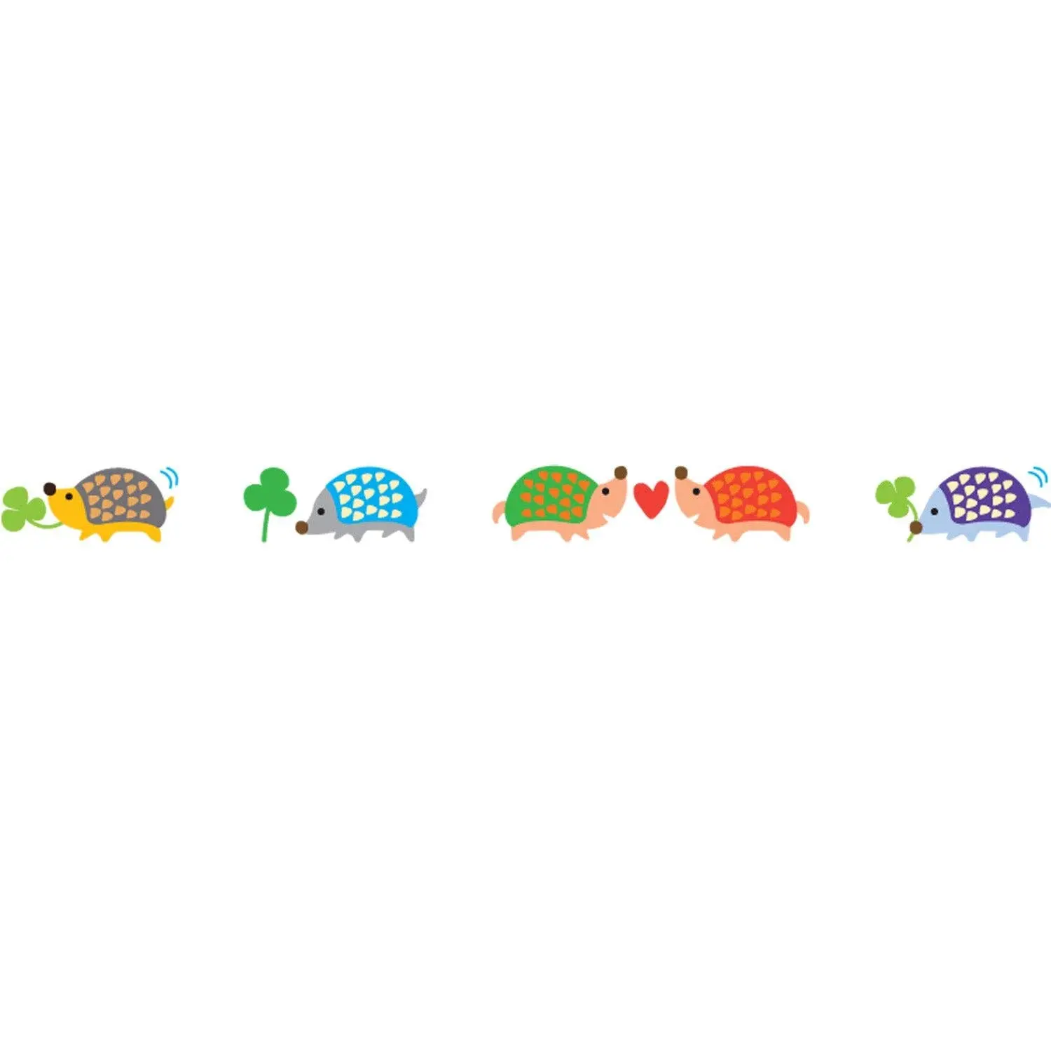 Hedgehogs | PLUS Deco Rush Tape | Decorative Tape for Planners and Journals