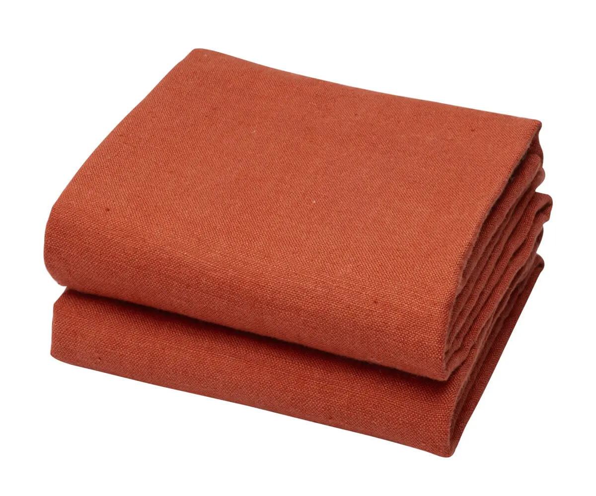Rust Linen Hand Towels