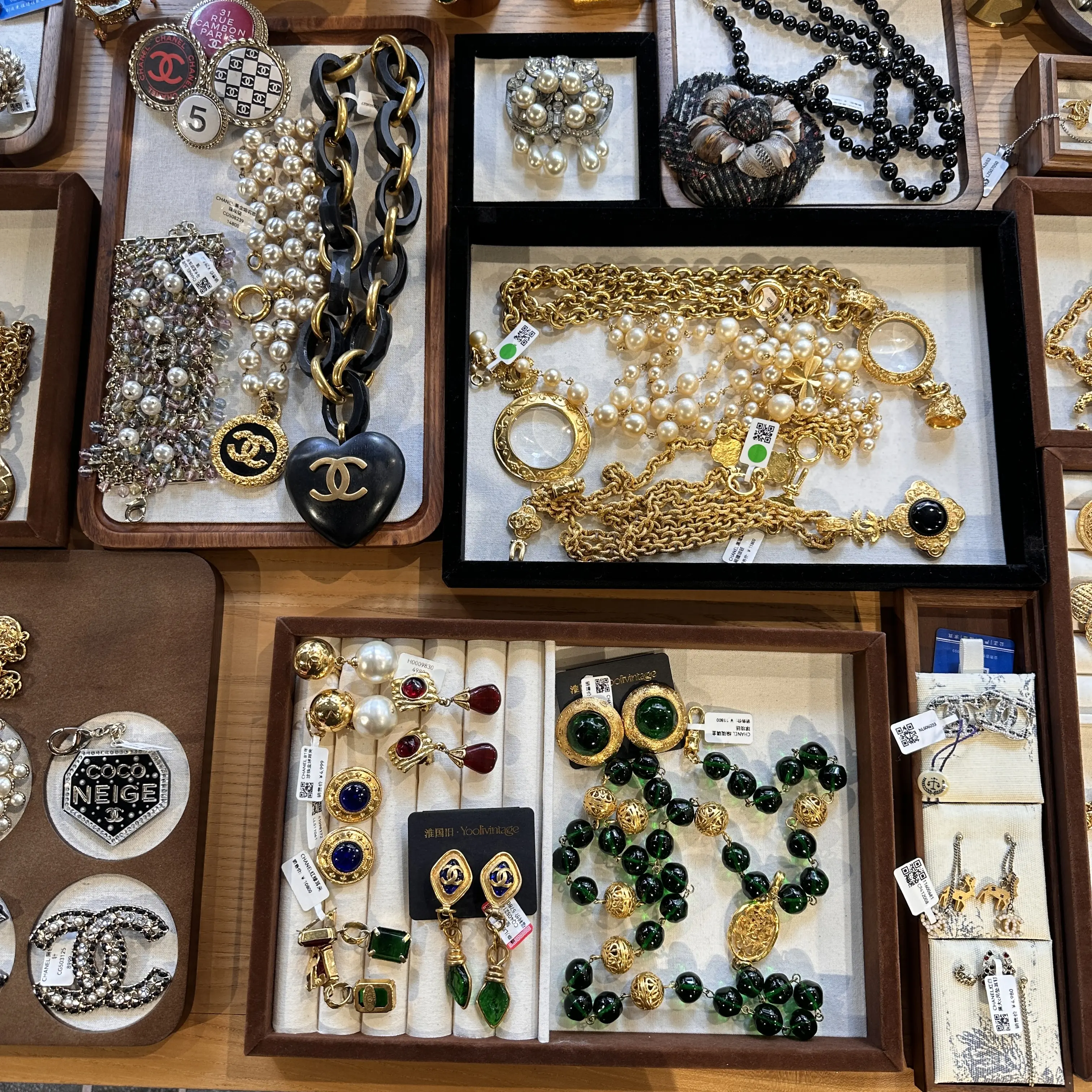 Pre-owned Pre‑Owned Vintage Chanel Mixed Jewelry Collection, CC Brooches Necklaces & Bangles