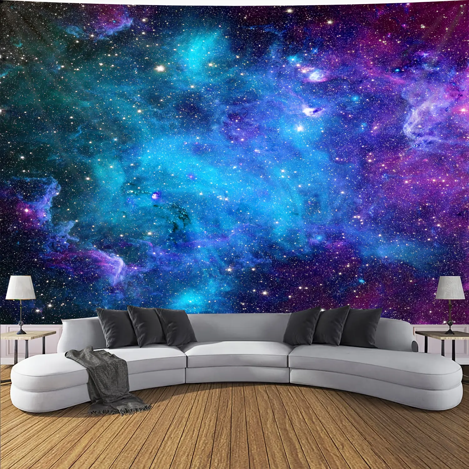 Galaxy Starry Sky Backdrop Cosmic Fantasy Theme Tapestry Wall Hanging Photography Background for Gaming Room Party Decor Bedroom Aesthetic Event Supplies