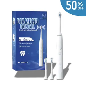 Electric Toothbrush - Cleans, Whitens, and Massages for All Teeth Types (Rechargeable)