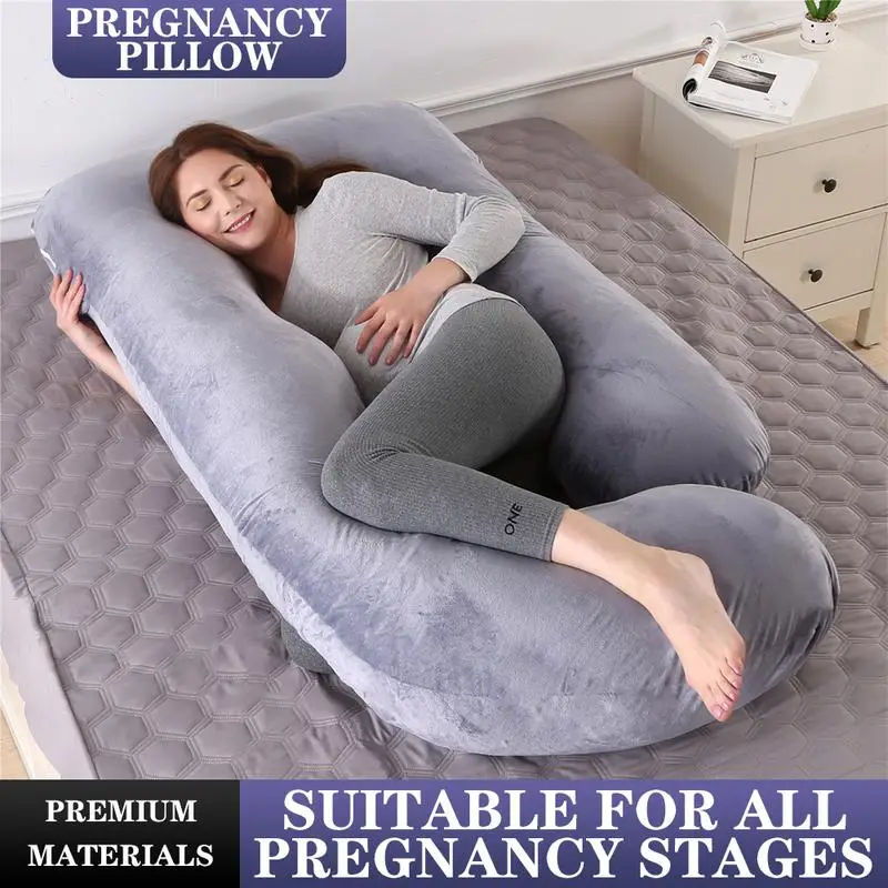 TTZZ Pregnancy Pillow, U-Shape Full Body Pillow, Removable Cooling Cover, Pregnant Pillow for Sleeping, Body Pillows for Adults, Maternity Pillow and