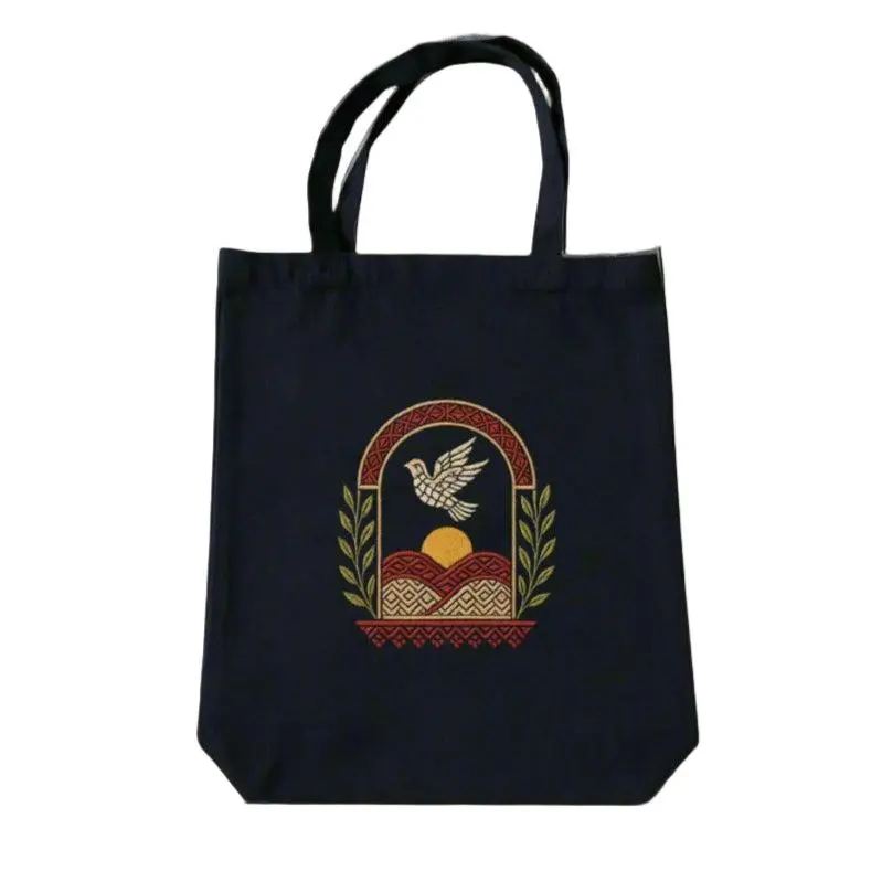 Shurouq Tote Bag – Dawn of Hope Embroidered Organic Cotton Tote | Made in Palestine