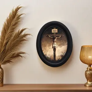 Vintage Art Jesus Crucifixion Decorative Home Item, Religious Home Decor, Cross Design, Perfect for Halloween Christmas Thanksgiving Wall Decoration, Room Decoration