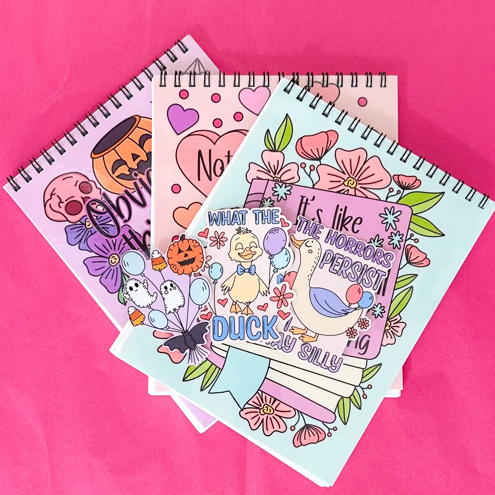 3 Adult Coloring Book Bundle - 8x10in - Adult Coloring Books - With 3- 2.5in Matching Stickers