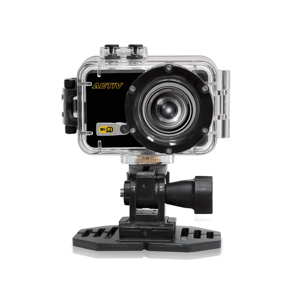 Mini HD Action Camera - Compact Rechargeable Li-ion 1000mAh, 1080p Video, 8MP Photos, Wide Angle Micro Lens, Waterproof, Wi-Fi, Android-Compatible, Remote-Enabled, HDMI Output, Includes Cable & SD Card