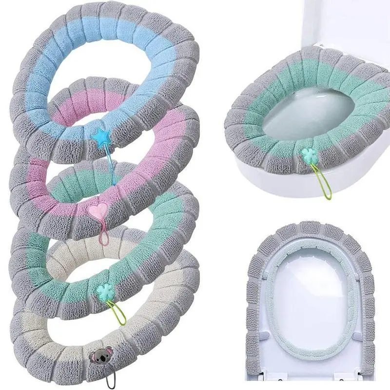 Soft Material Toilet Lid Cover - Warm Filled Bathroom Accessory, Washable Padded Cushion for Regular Use Comfort & Protection, Sports & Outdoor Seats