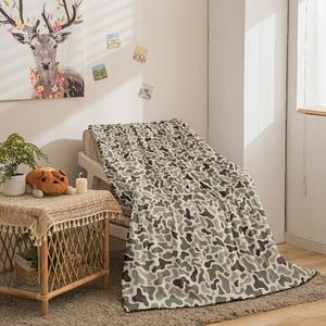 [Soft Camouflage Blanket] Soft, Lightweight Camouflage Series ， Digital Print Flannel Blanket All-Season Comfort for Bed, Sofa, Camping& Travel Camo Pattern, Polyester Fabric, Travel Blanket，The thickness is 0.3 inches - 280GSM
