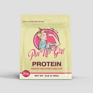 PIN UP GIRL Whey Protein Isolate Powder Vanilla 25g Protein Per Serving 90% Isolate Low Calorie Fat Free Keto Paleo Friendly 32 Ounces