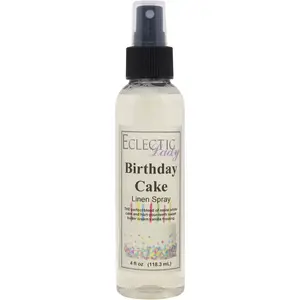 Birthday Cake Linen and Sheet Spray - No Artificial Colors, Parabens, or Preservatives - Long-Lasting Scent for Bed, Fabric & Pillow