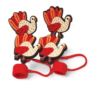Fall/Thanksgiving Turkey Straw Charm or Topper