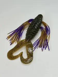 Tightlines UV Fuzzy Rattl'n Big'N Bug - Green Pumpkin w/ PBJ 4pk