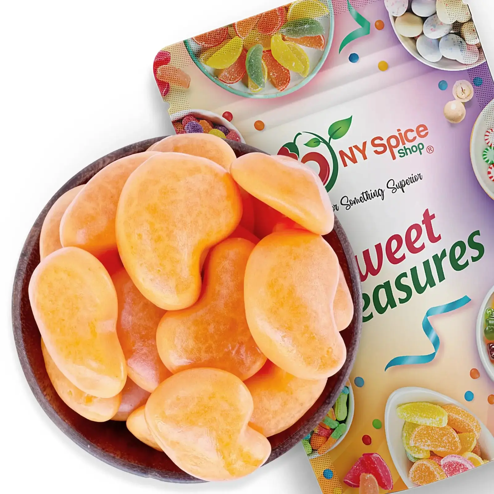 NY Spice Shop Spicy Mango Gummies – Sweet Tropical Mango with a Fiery Chili Kick - Candy Treats