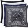 Vintage Paisley Bandanas, 4 Pack Head Wrap and Face Cover Scarf for Cycling, Hip Hop & Street Dance