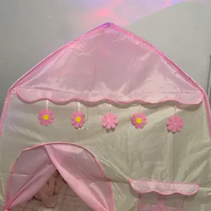 Flower Pattern Princess House Design Play Tent with Ball Decor, 1 Count Indoor Outdoor Family Game House, Outdoor Toy Tent, Birthday Gift for Girls