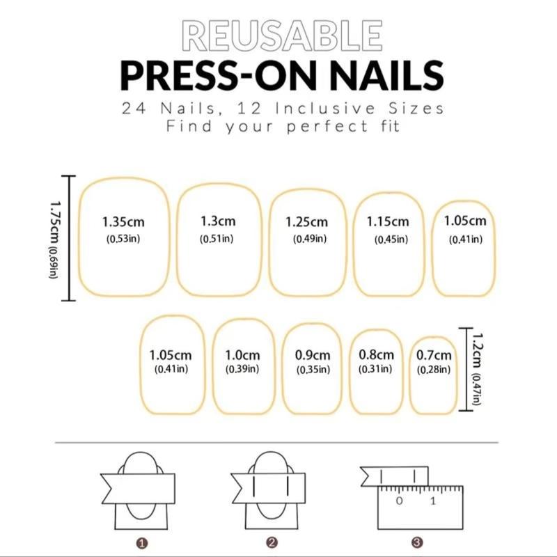 Kids Pink and black hearts press on nails