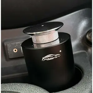 Air Aroma Car Diffuser Machine Waterless Fragrance Fogger for Automobiles Aroma Diffuser Wireless electric black