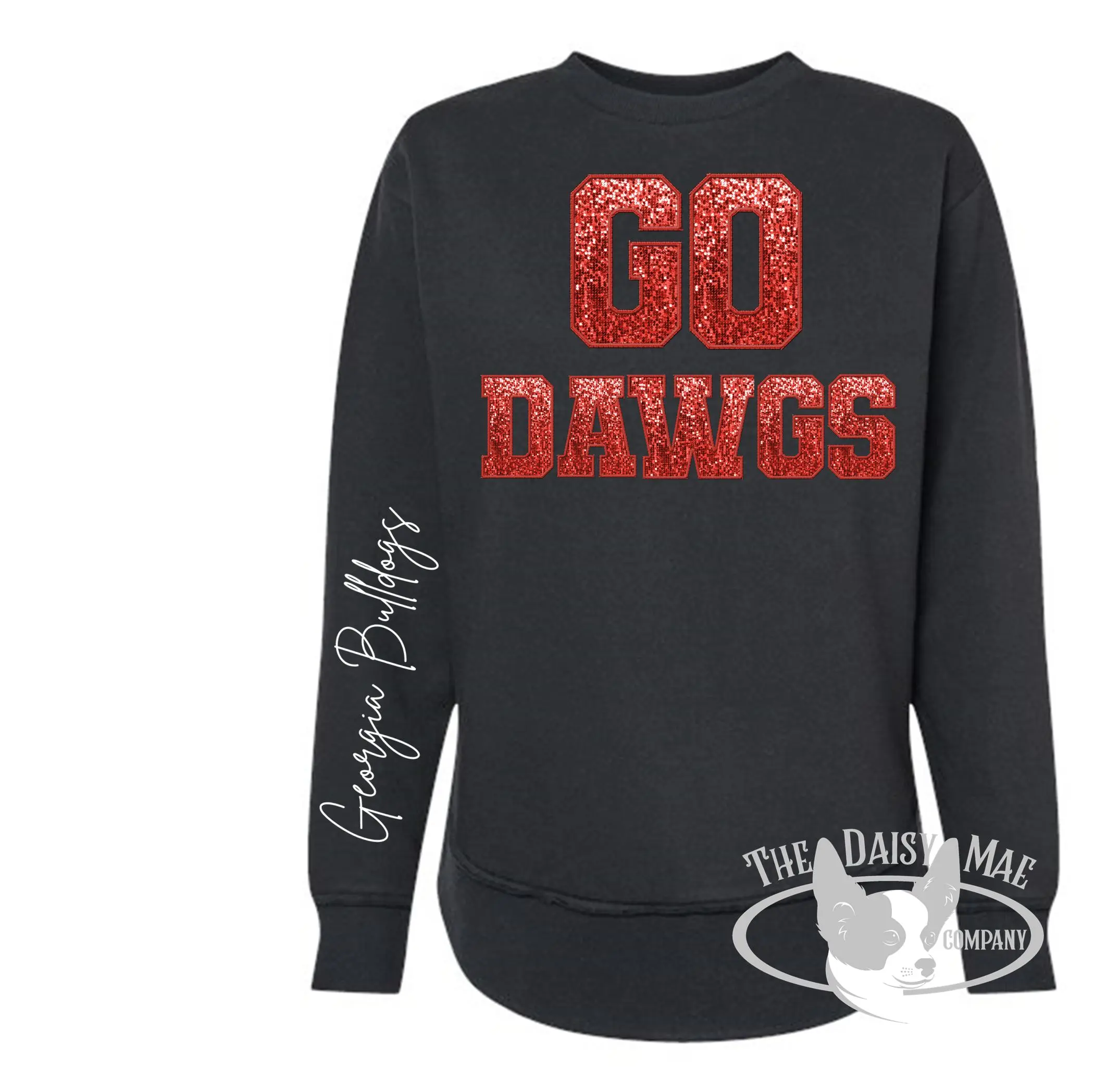 Women's Faux Sequined GA DAWGS Sweatshirt