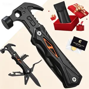 Multi-Tool Hammer for Men Husband Gift from Wife Unique Valentine's Day Present for Him, Birthday Anniversary Gift Survival Gadgets for Dad Father Christmas Stocking Stuffer Cool Pocket Tool