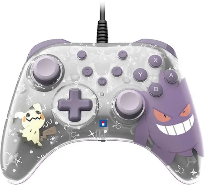 Nintendo Switch 2 Wired Controller - HORI Pad Turbo, Gengar & Mimikyu Design, Enhanced Grip, Responsive Buttons - Officially Licensed Gaming Accessory, Button