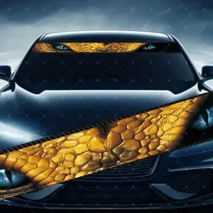 Cool Dragon Eye Car Windshield Sticker, Decorative Vinyl Decal, Scratch Cover Waterproof UV Protection, Suitable for All Cars