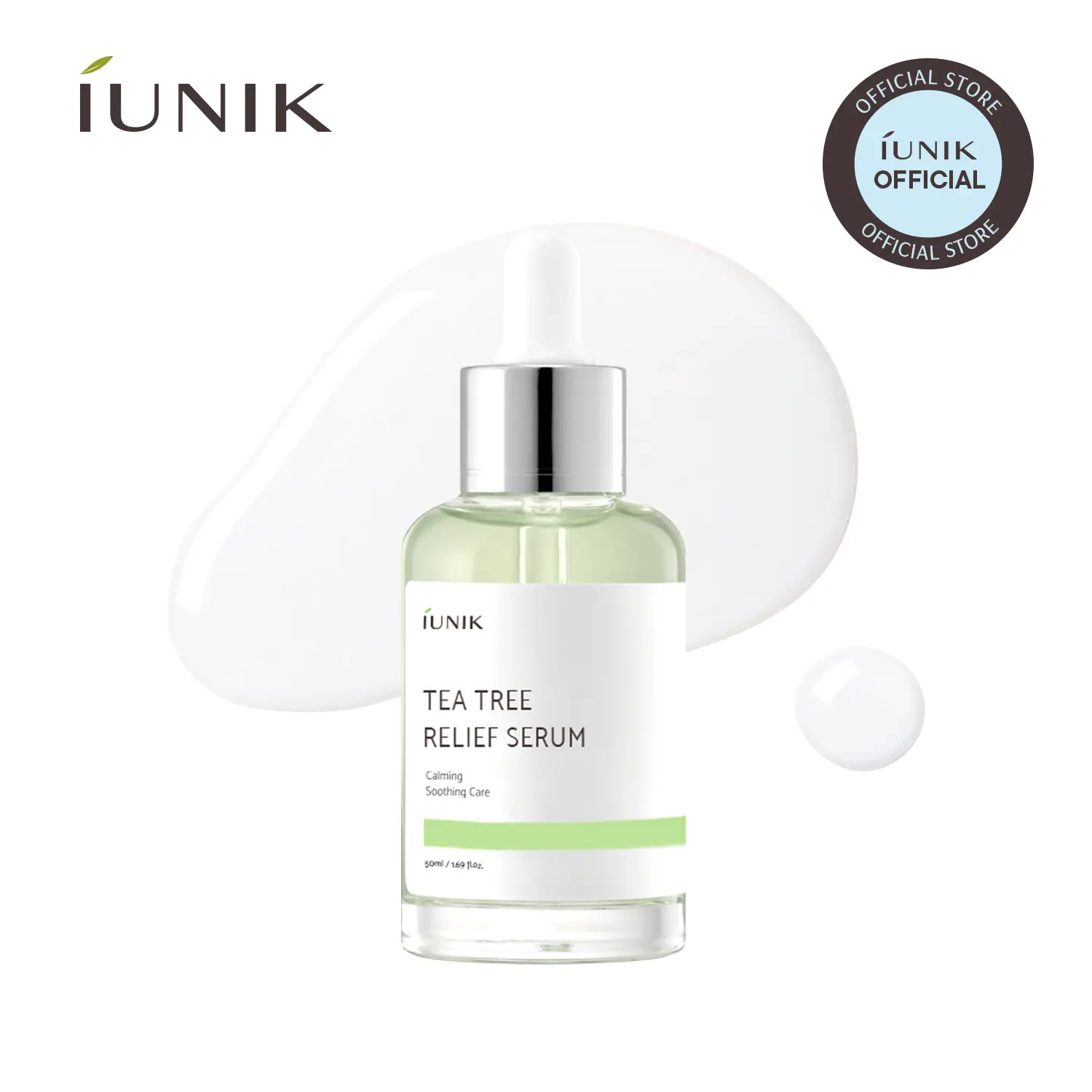 [IUNIK Official] Tea Tree Relief Serum | Calming & Oil Balancing for Oily, Sensitive & Trouble-Prone Skin | 50ml / 1.69 fl oz